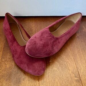 STAUD Suede Alba Flats Pinot 41 Brand New